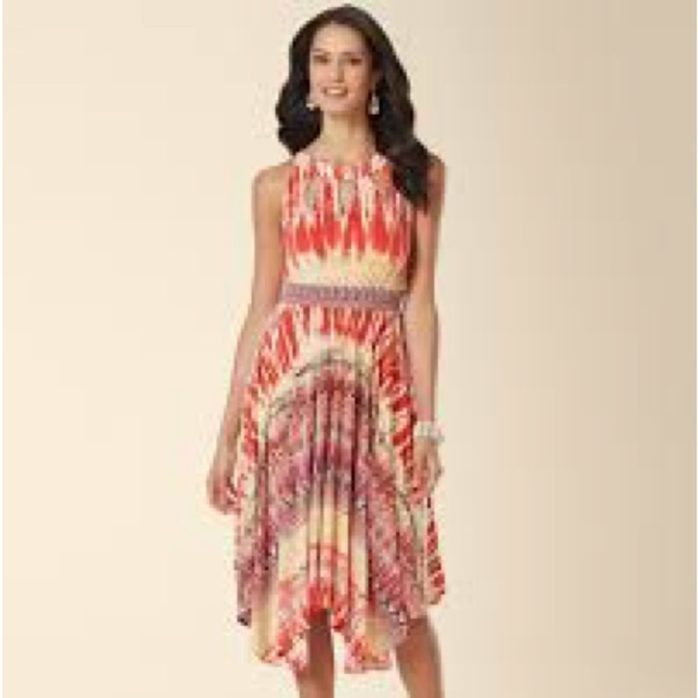 Soma KeyHole Midi Dress Rio Medley Sleeveless NWT Size Medium